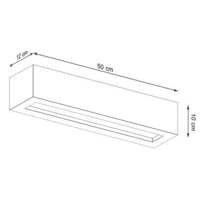 VEGA 50 wandlamp in beton