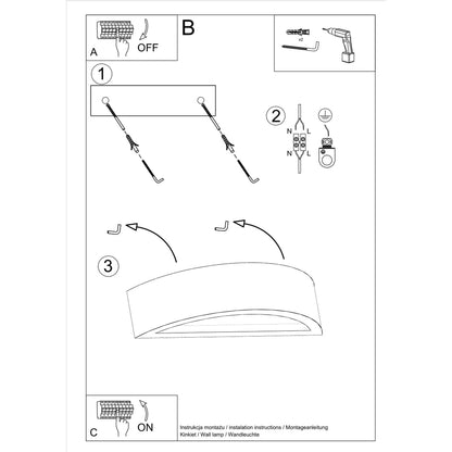 ATENA wandlamp beton