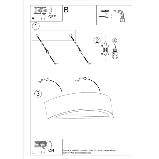 ATENA wandlamp beton