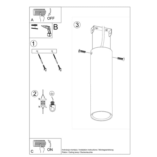 LAGOS 20 plafondlamp wit