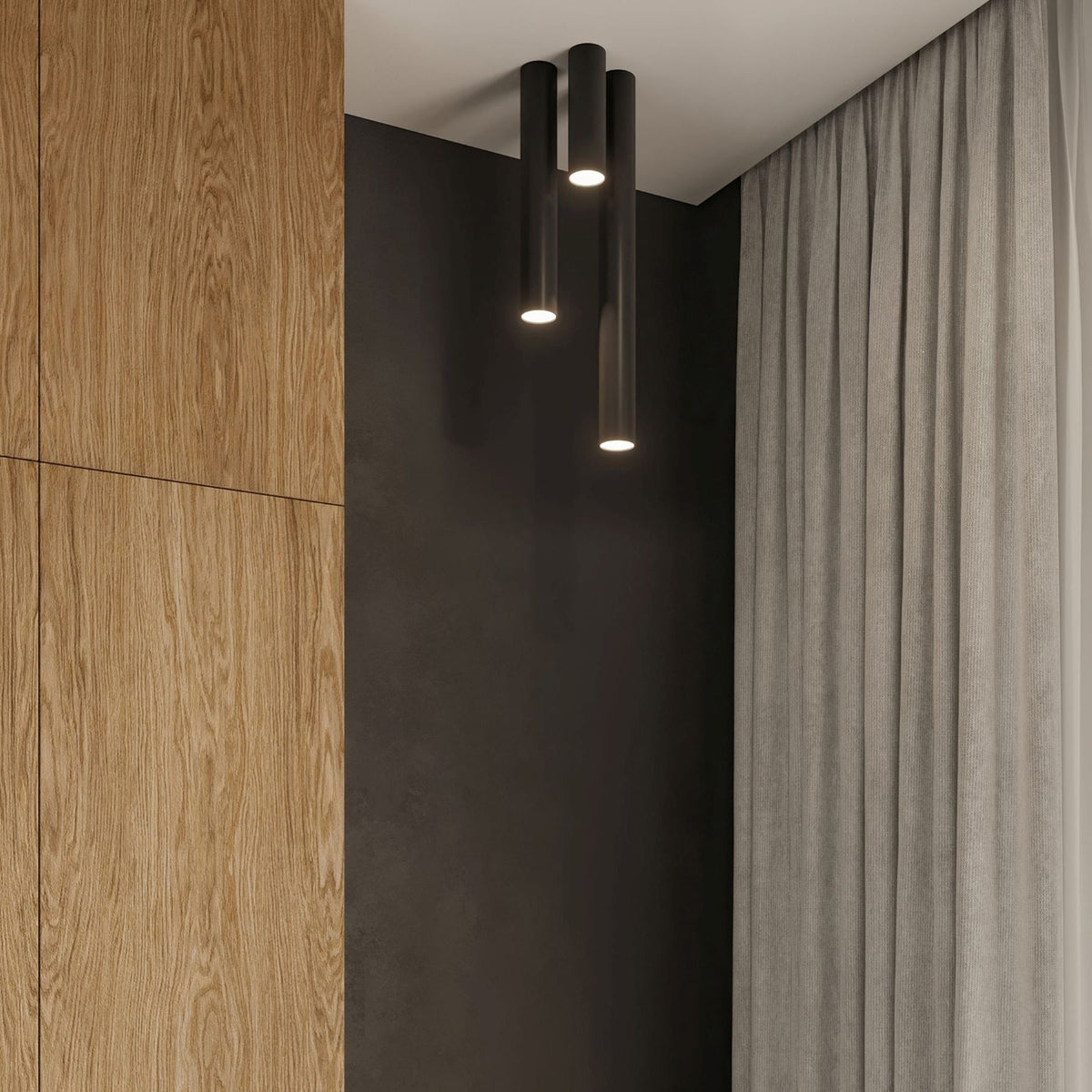 LAGOS 60 plafondlamp zwart