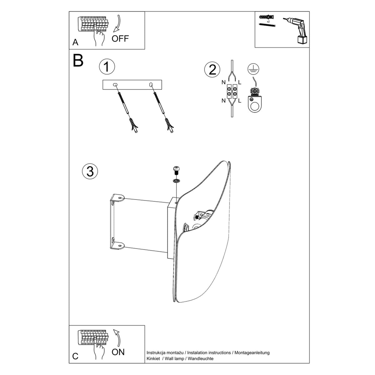 TILA 30 wandlamp in wit
