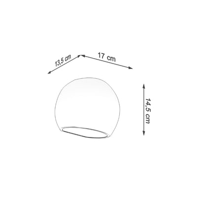 GLOBE wandlamp wit glans