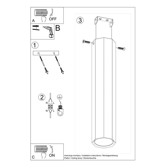 ZEKE 30 plafondlamp eik
