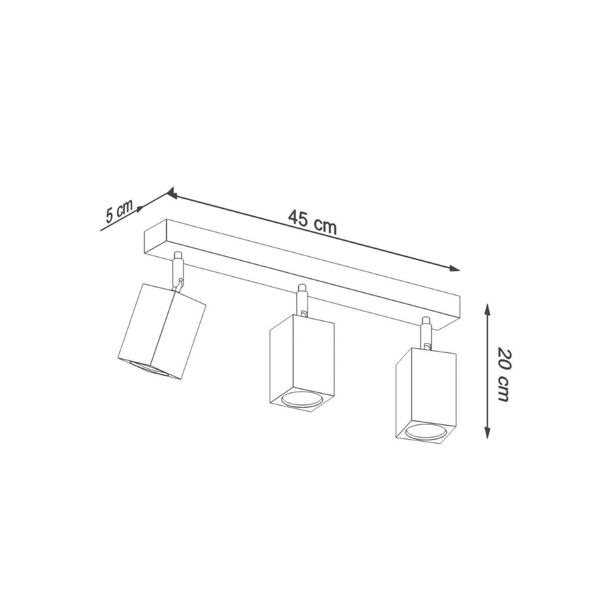 KEKE 3 plafondlamp eik
