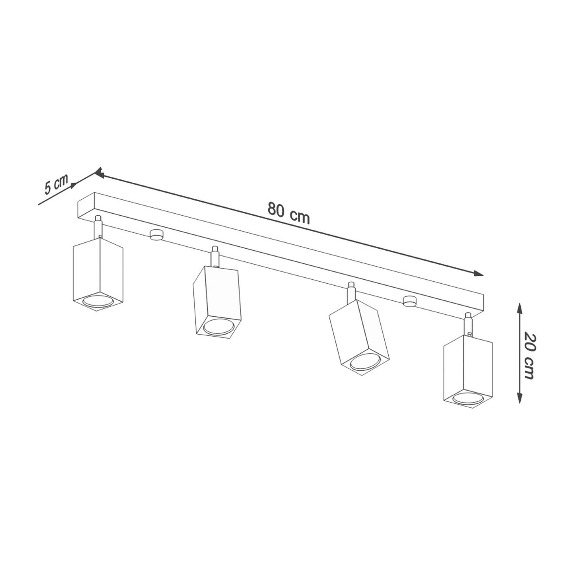 KEKE 4 plafondlamp eik