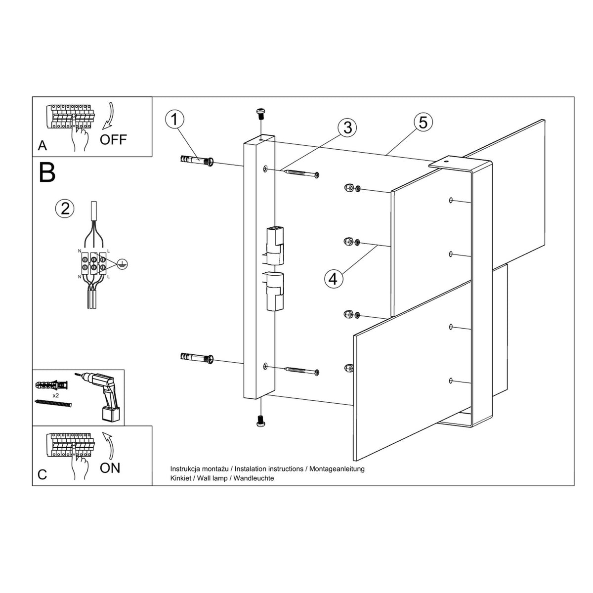 MASSIMO wandlamp in wit