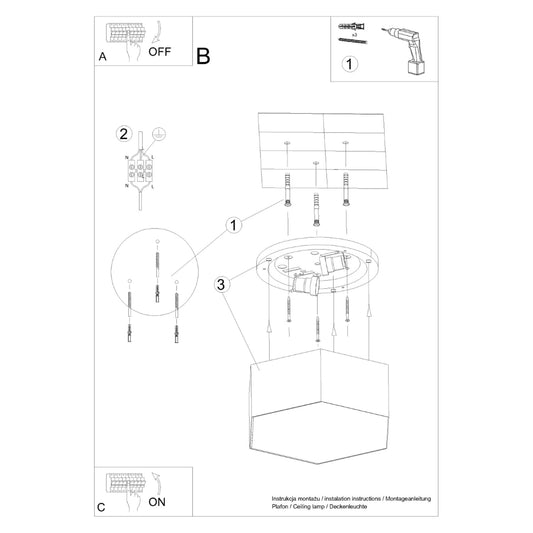 SUNDE 15 plafondlamp