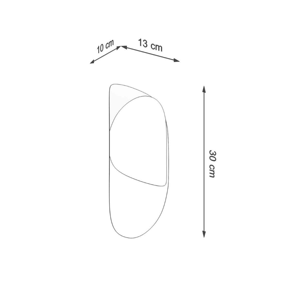 TEAR wandlamp in wit