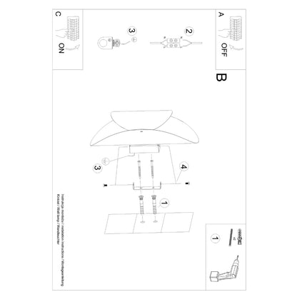 TEAR wandlamp in wit