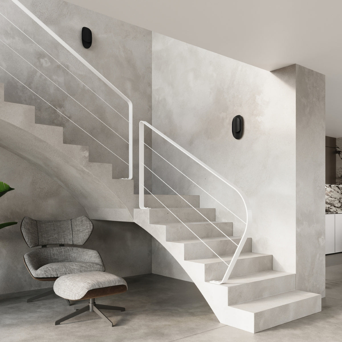 TEAR wandlamp in zwart
