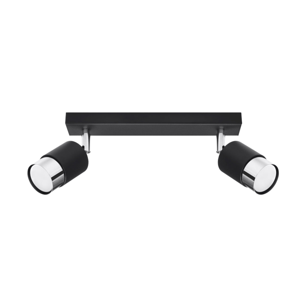 NERO 2 plafondlamp zwart met chroom