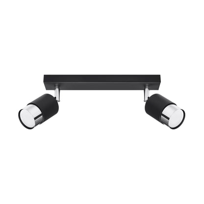 NERO 2 plafondlamp zwart met chroom