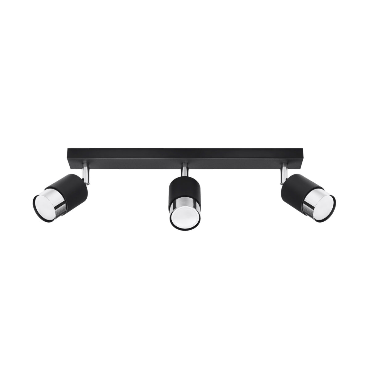 NERO 3 plafondlamp zwart met chroom