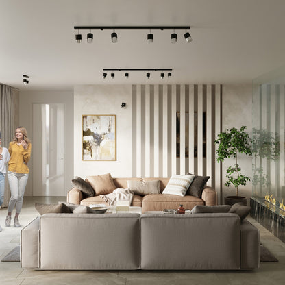 NERO 3 plafondlamp zwart met chroom