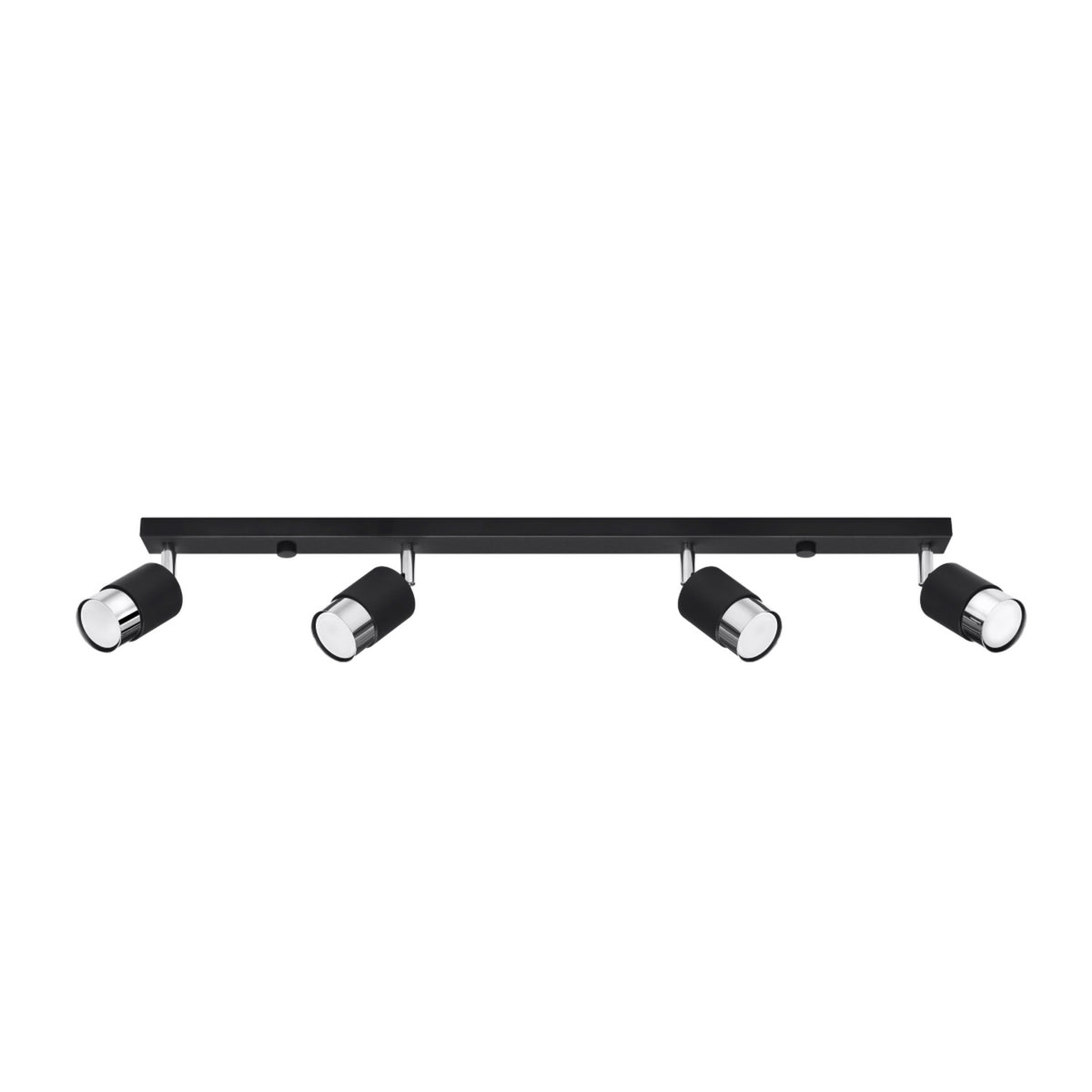 NERO 4 plafondlamp zwart met chroom
