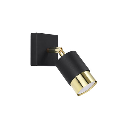 NERO wandlamp in zwart met goud