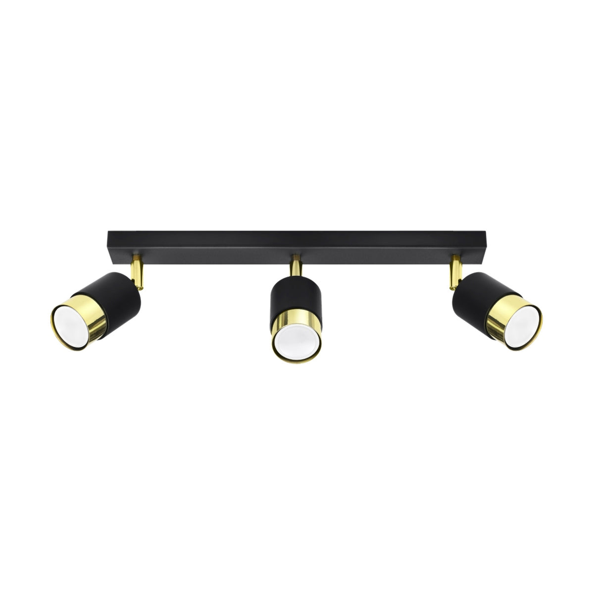 NERO 3 plafondlamp zwart met goud