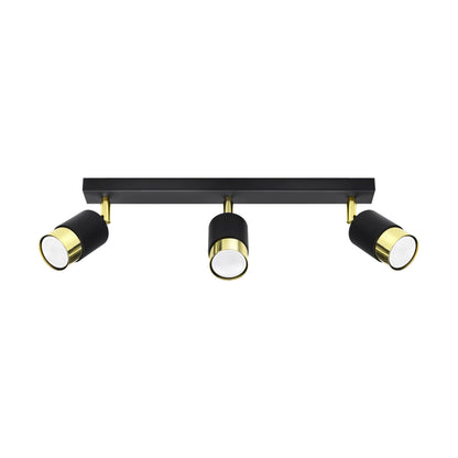 NERO 3 plafondlamp zwart met goud