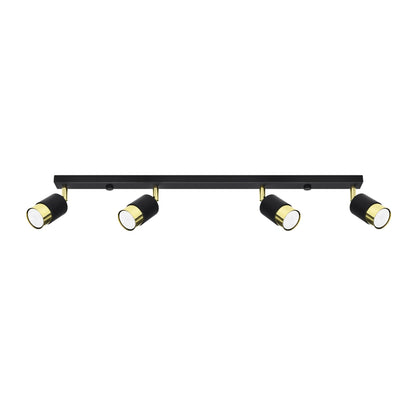 NERO 4 plafondlamp zwart met goud