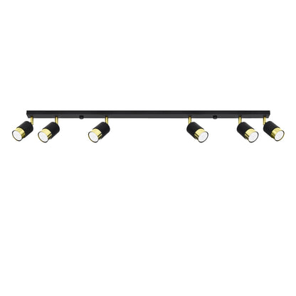 NERO 6 plafondlamp zwart met goud