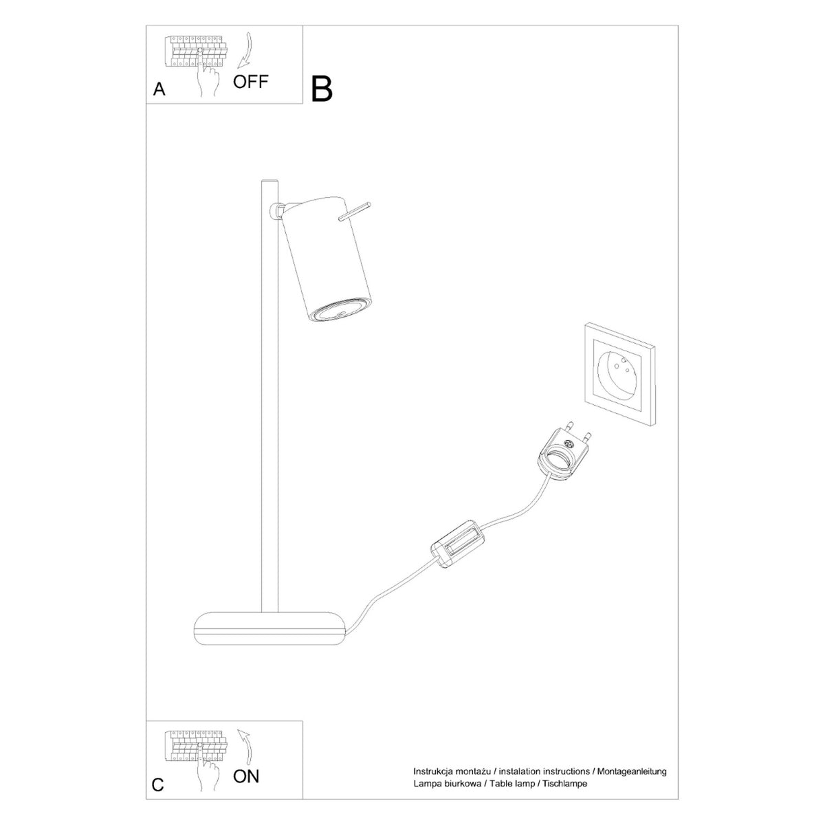 RING bureaulamp zwart