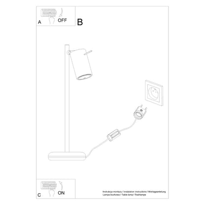 RING bureaulamp zwart