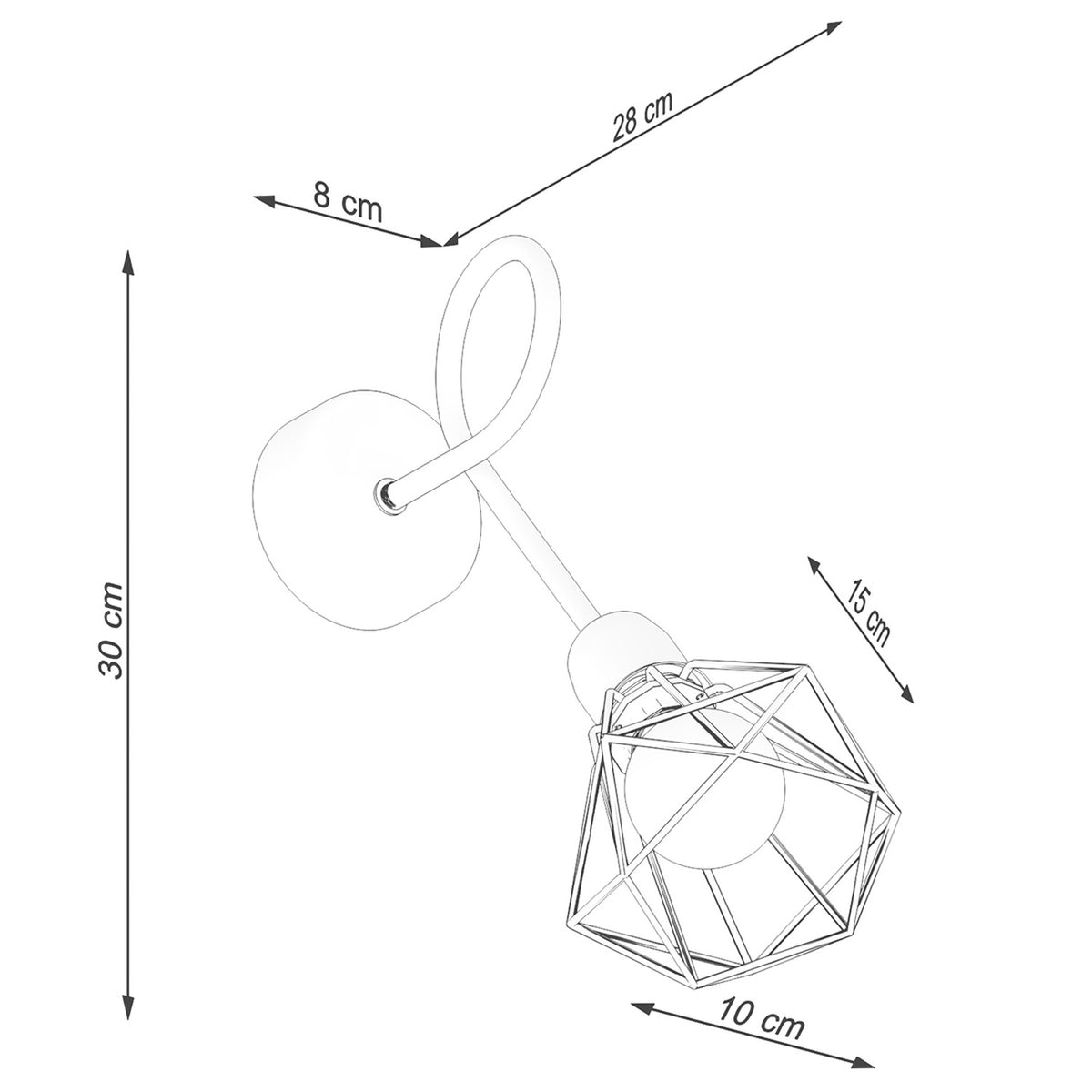 ARTEMIS 1S wandlamp zwart
