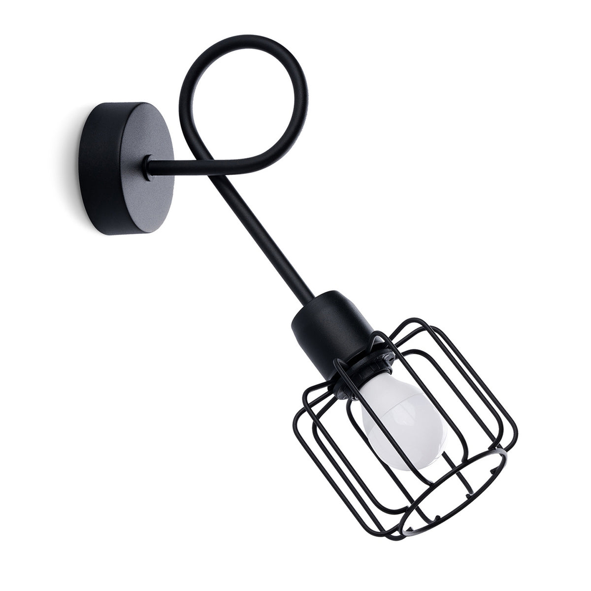BELUCI 1S wandlamp zwart