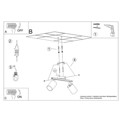 LEMMI 2 plafondlamp wit