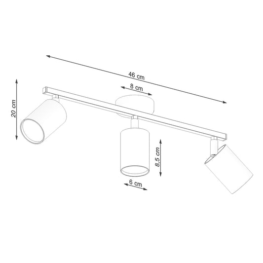 LEMMI 3 plafondlamp wit