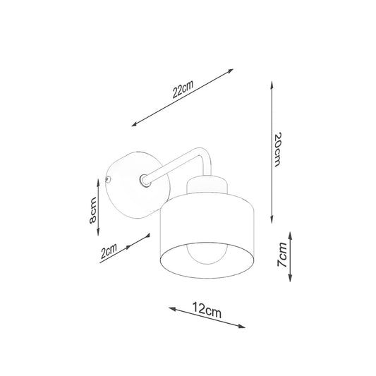 SAVAR 1 wandlamp in zwart