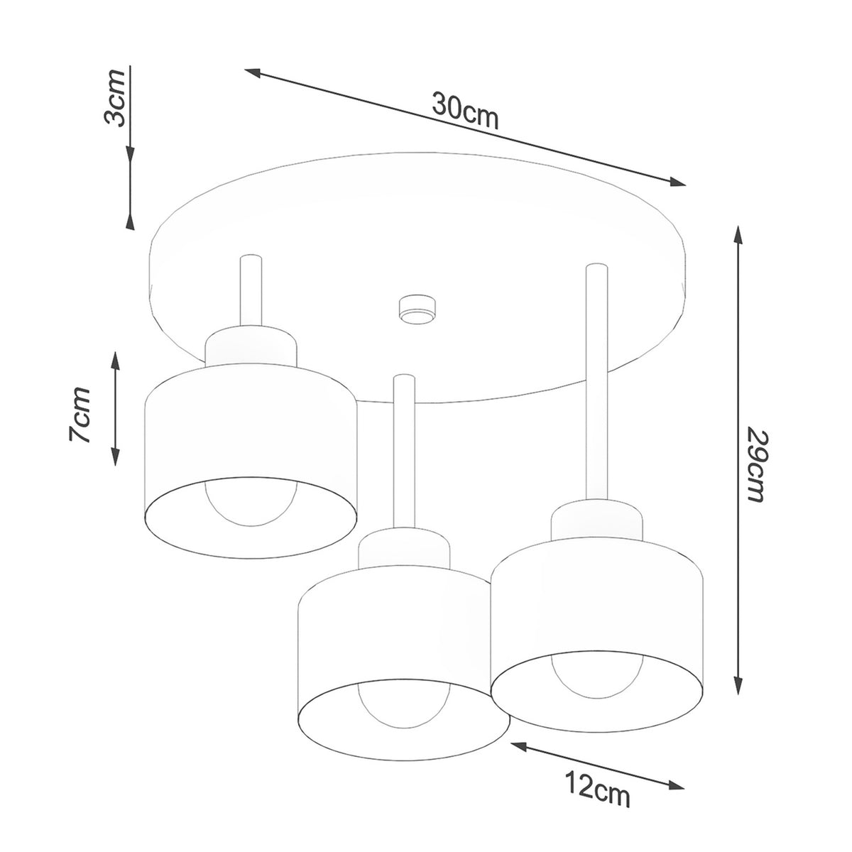 SAVAR 3 plafondlamp