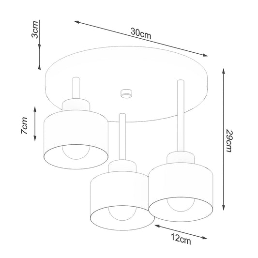 SAVAR 3 plafondlamp