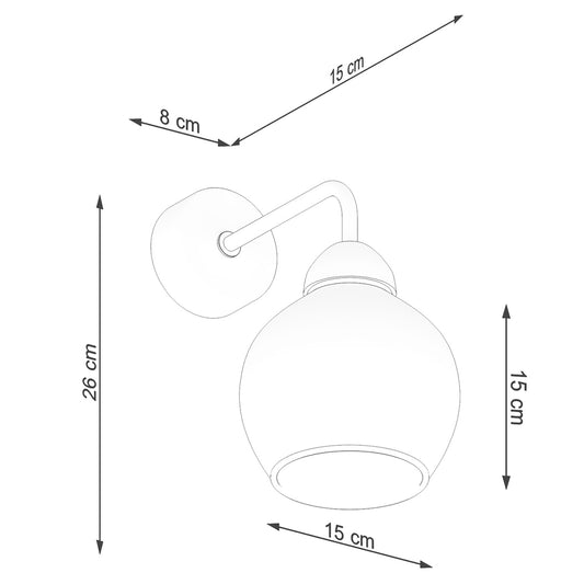 ALINO 1 wandlamp zwart