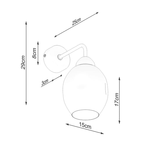 FILLAN 1 wandlamp zwart