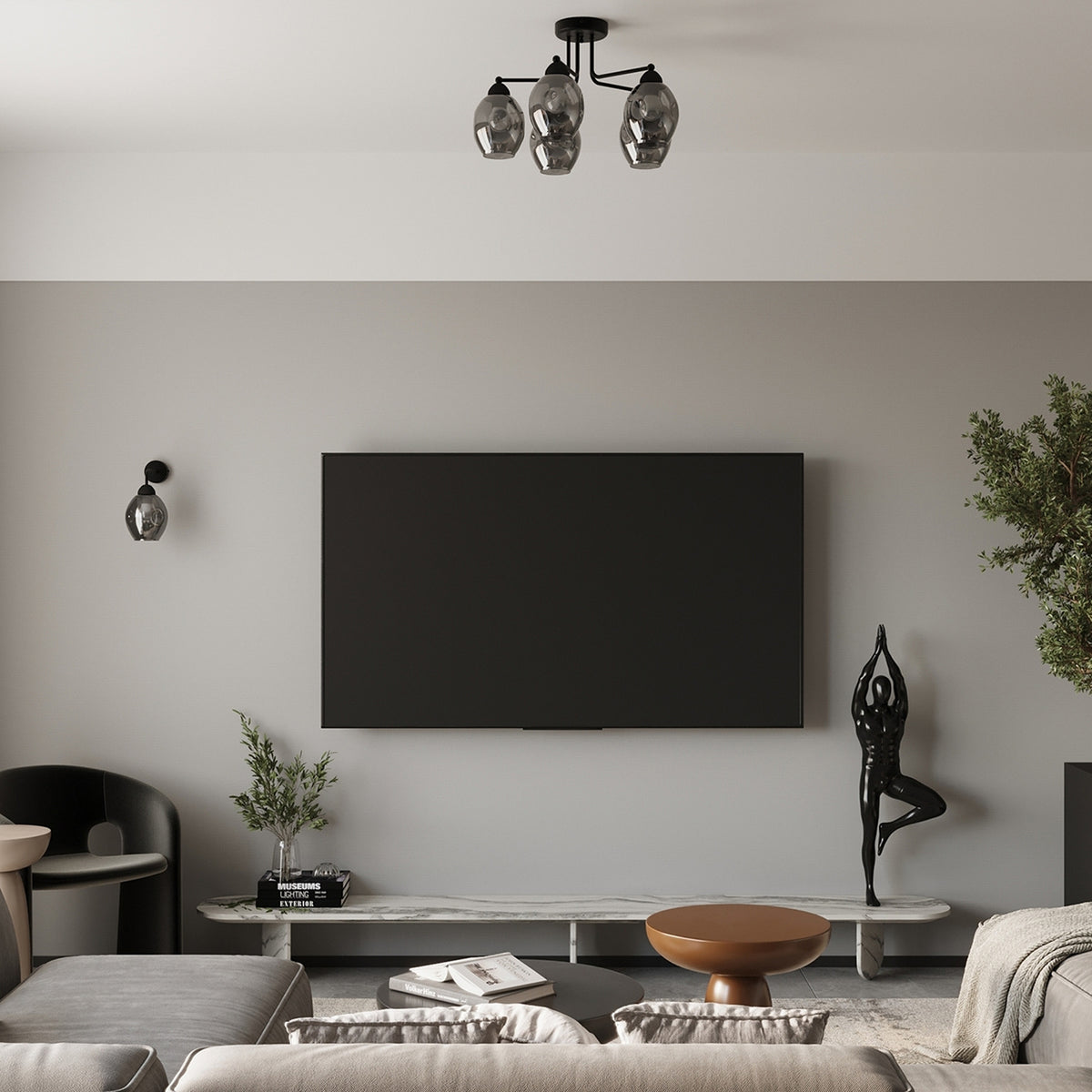 FILLAN 1 wandlamp zwart