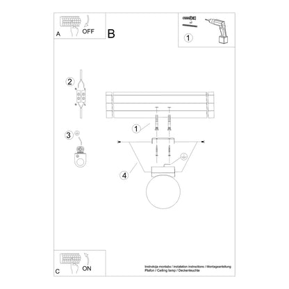 YOLI 1 plafondlamp wit