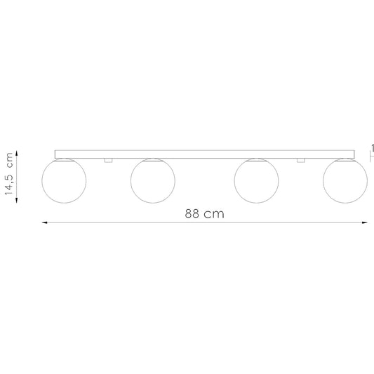 YOLI 4 plafondlamp wit