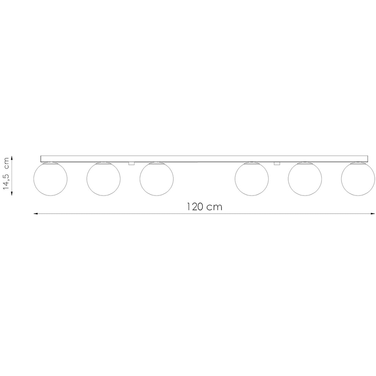 YOLI 6 plafondlamp wit