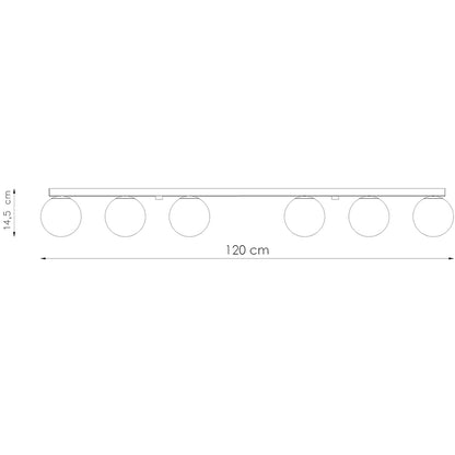 YOLI 6 plafondlamp wit