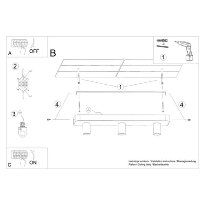 TAVO 3 plafondlamp