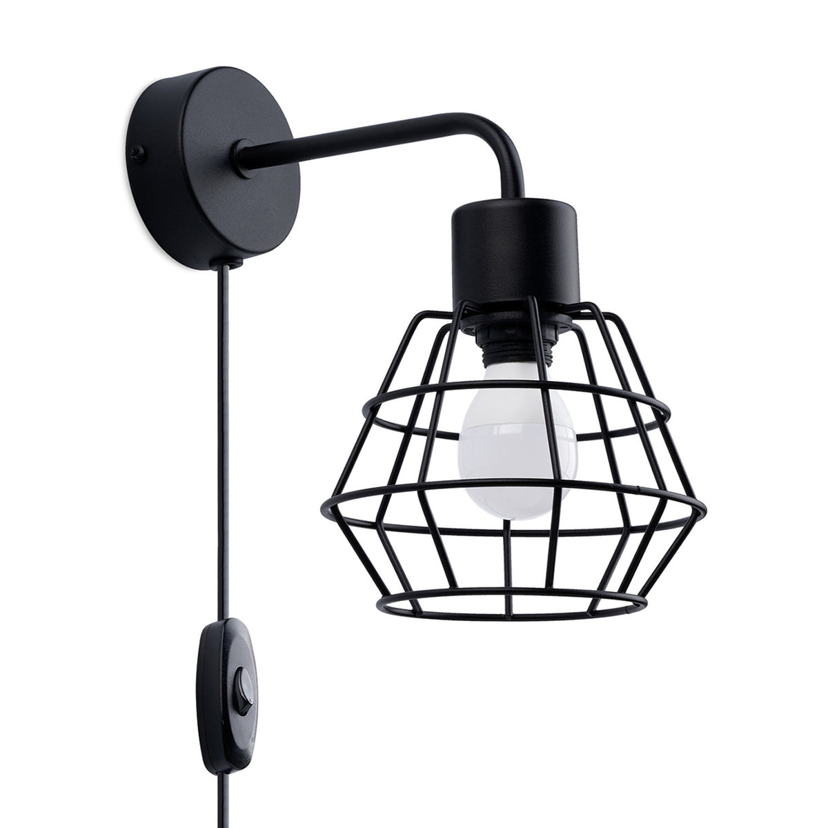 SUBA wandlamp in zwart