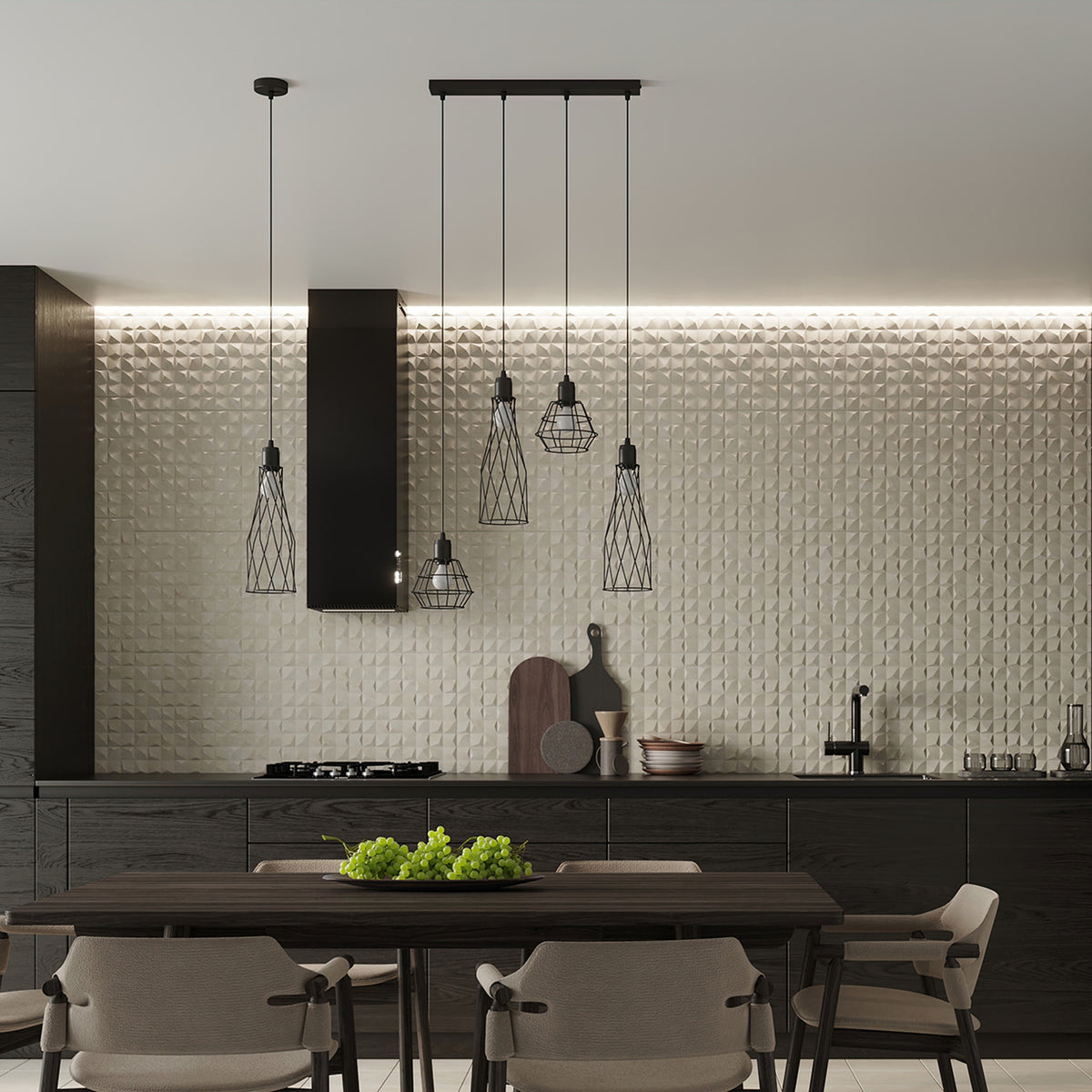 SUBA wandlamp in zwart