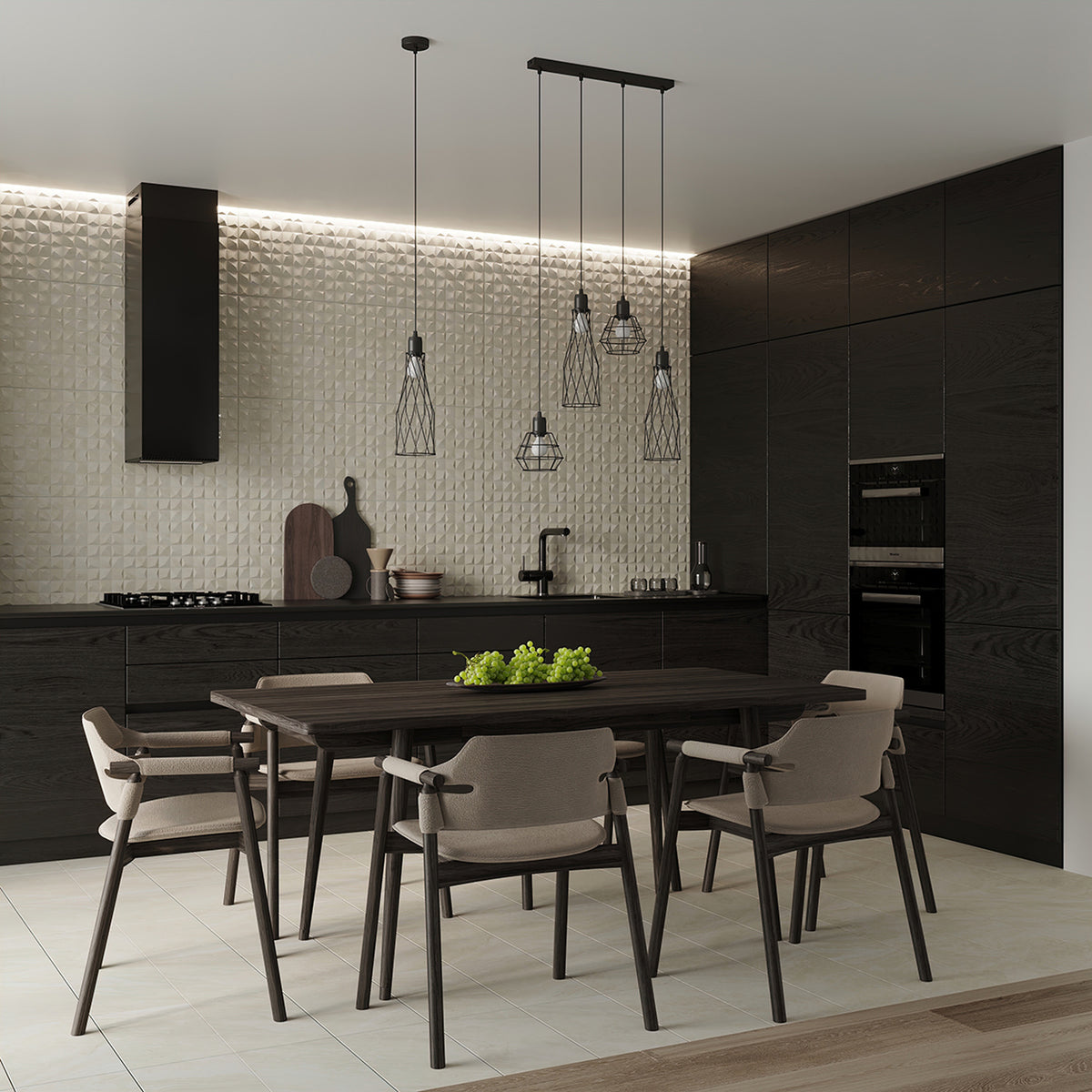 SUBA wandlamp in zwart