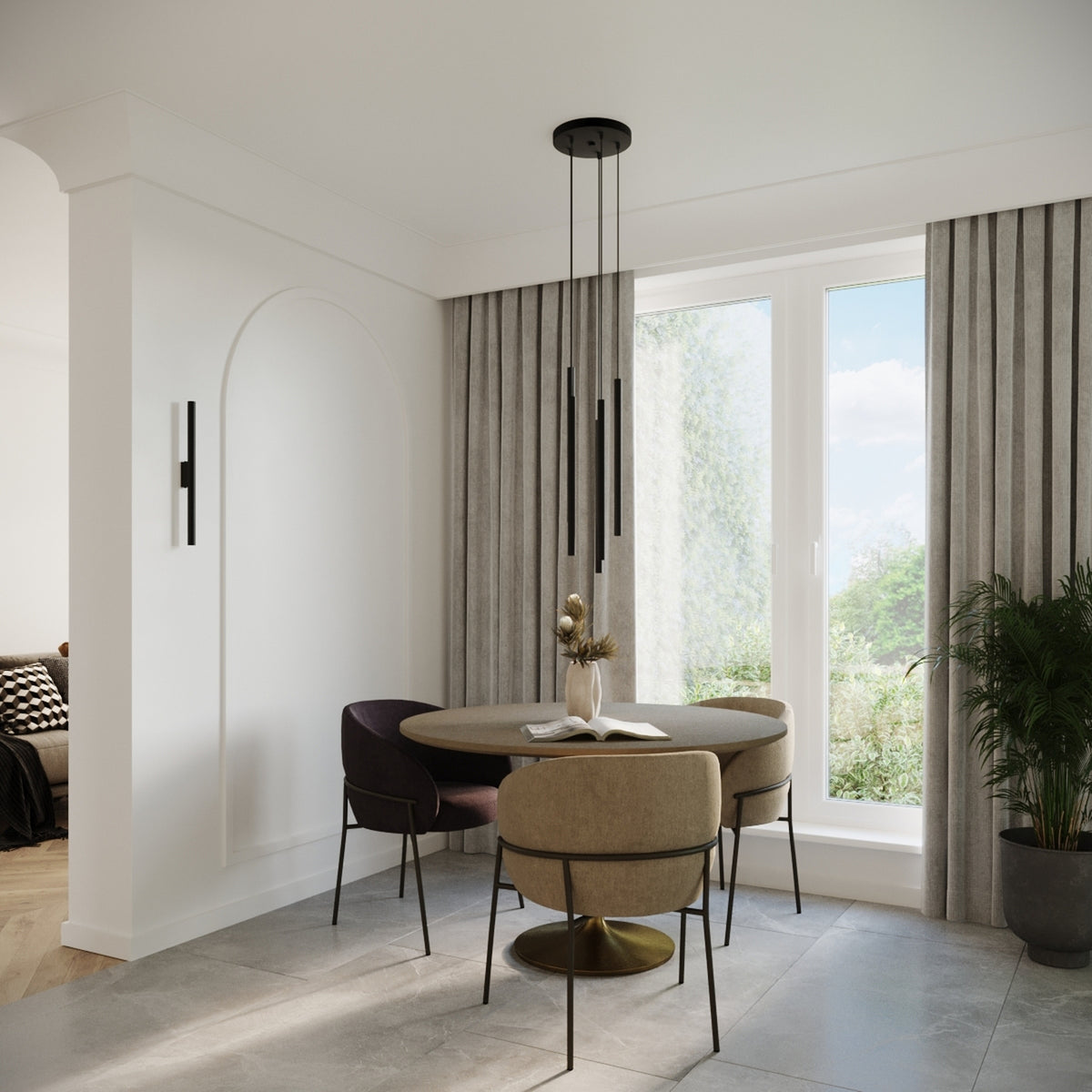 PASTELO 2 wandlamp in zwart