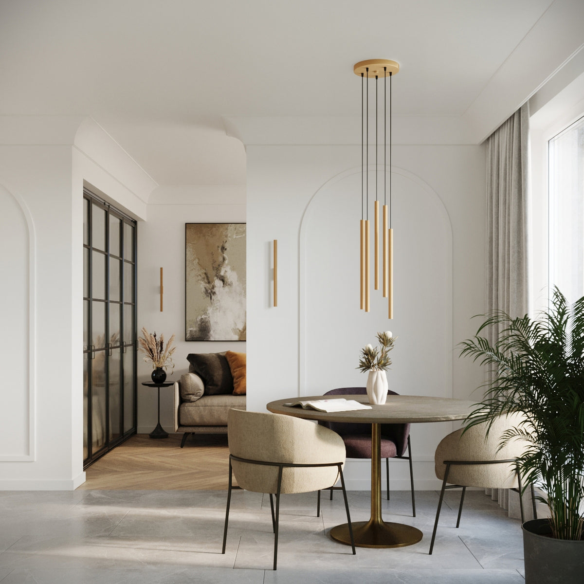 PASTELO 2 wandlamp in goud