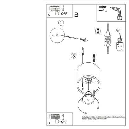 ORBIS 1 plafondlamp goud
