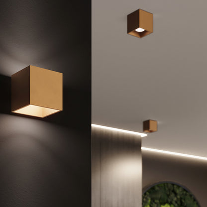 QUAD 1 wandlamp in goud