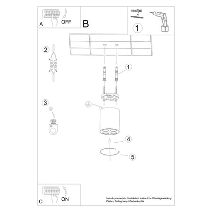 ZOE plafondlamp wit